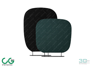 Modern folding screen partition 12 3D model