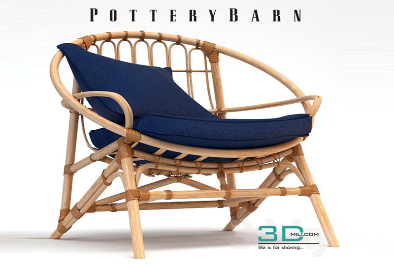 26.PB Luling rattan chair 3DMili 2021 Download 3D