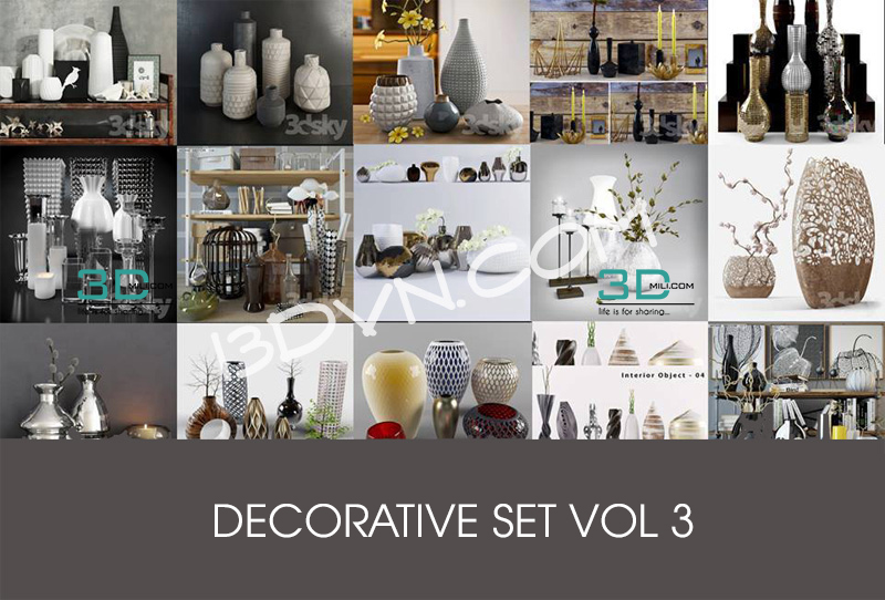 DECORATIVE SET VOL 3 - 3DMili 2025 Download 3D Model - Free 3D Models ...