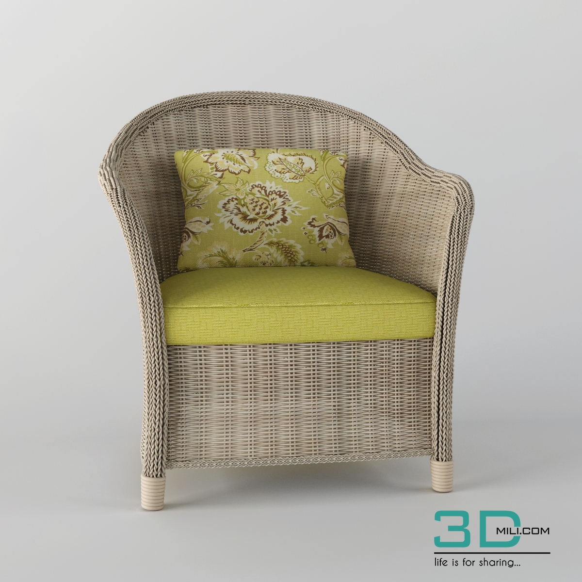 344. Ratanovo Kreslo chair - 3DMili 2025 Download 3D Model - Free 3D ...