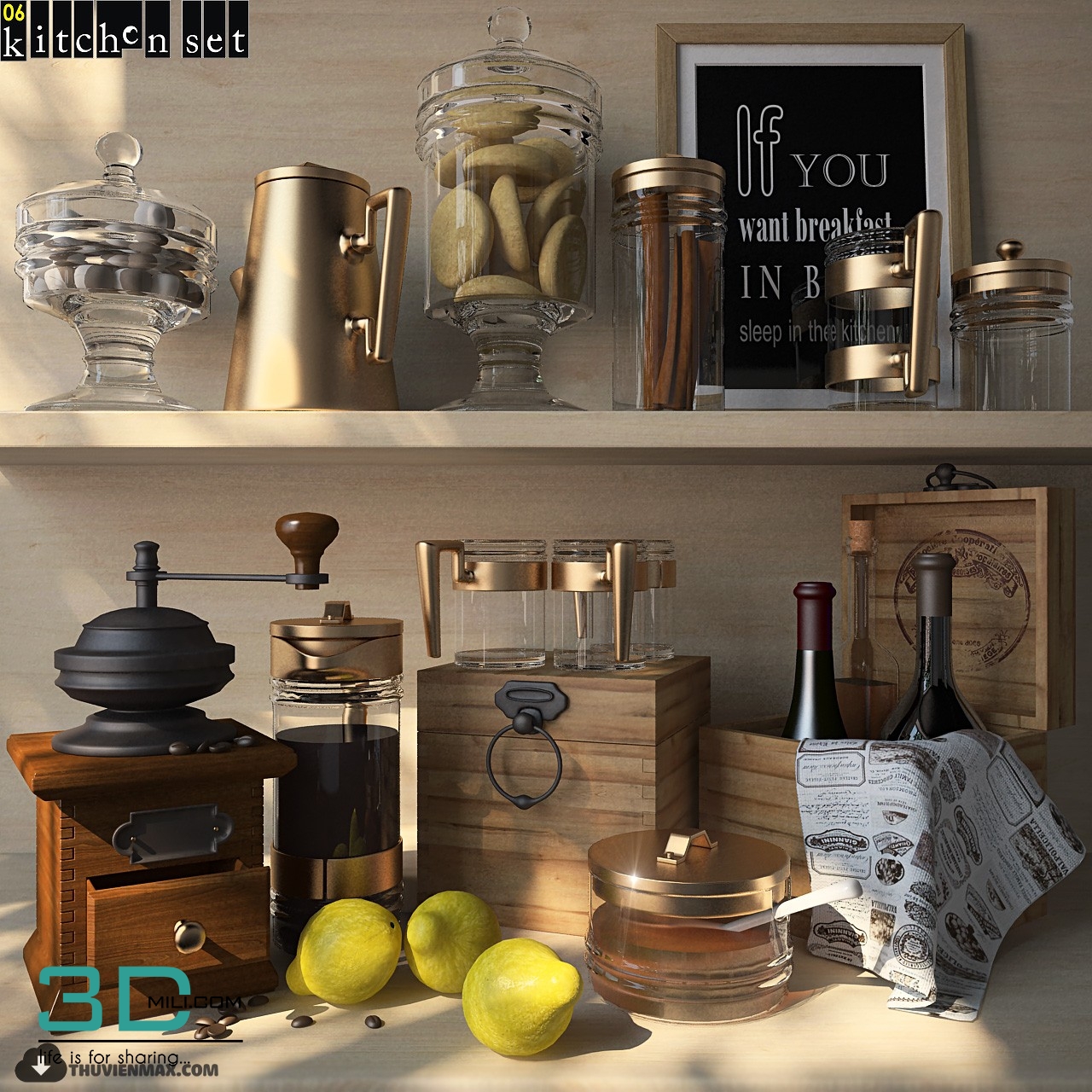 136. Kitchenware 3D model - 3DMili 2024 - 3DMili 2025 Download 3D Model ...