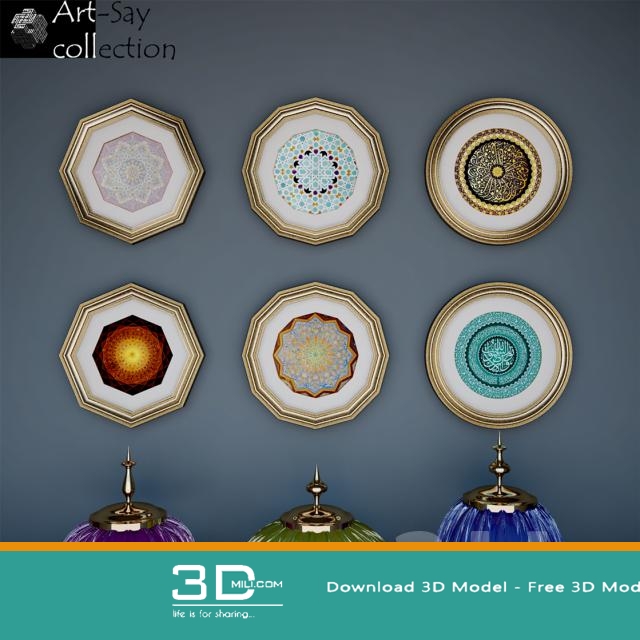 325. Decorative Set 3d Model Free Download - 3dmili 2024 - Download 3d 