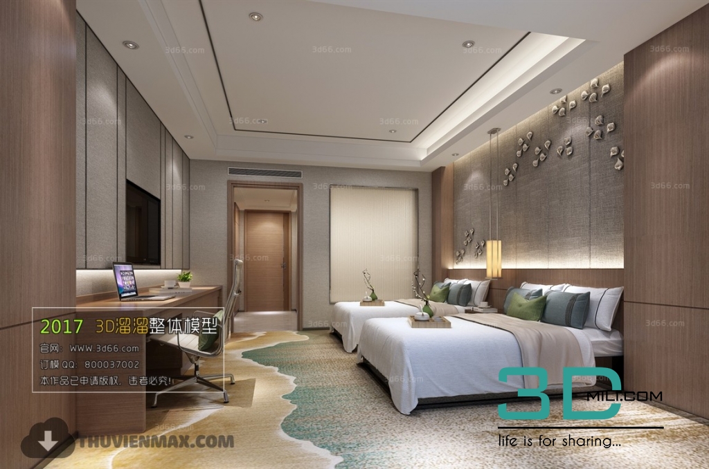 69 Bed Room Hotel 3dsmax File Free Download 3dmili 2025 Download 3d