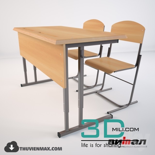 208. Table + Chair 3D Models Free Download - 3DMili 2024 - Download 3D ...