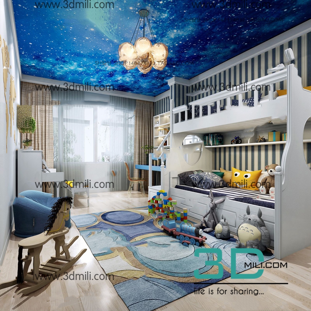 29 Bedroom Childrens Scense 3dsmax File Free Download 3DMili 2025   28232264817 714dd5cd9c O 