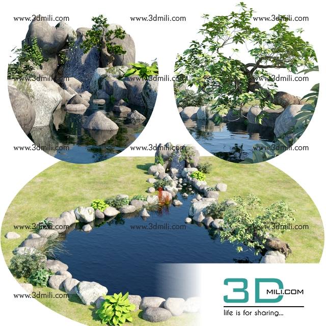 02 . Waterfall 3dsmax File Free Download - 3DMili 2025 Download 3D ...