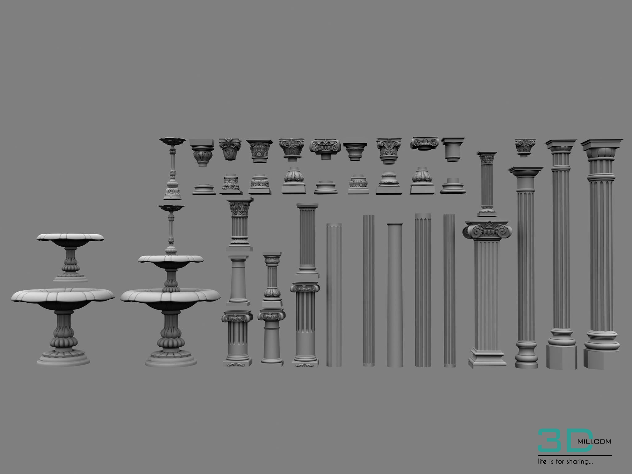 columns 3DSMAX