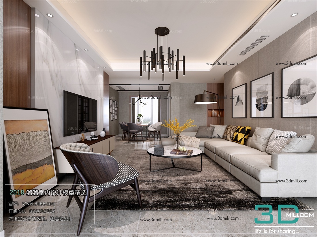 17. MODERN LIVING ROOM 3dsmax File Free Download - 3DMili 2024 ...