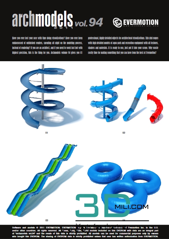 Evermotion Archmodels Vol 94: Aqua park and recreation equipment
