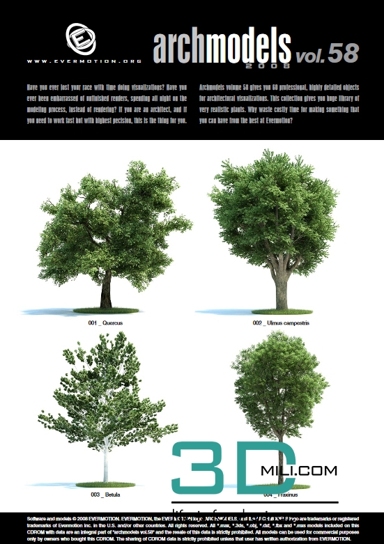 Evermotion Archmodels Vol 58: Trees