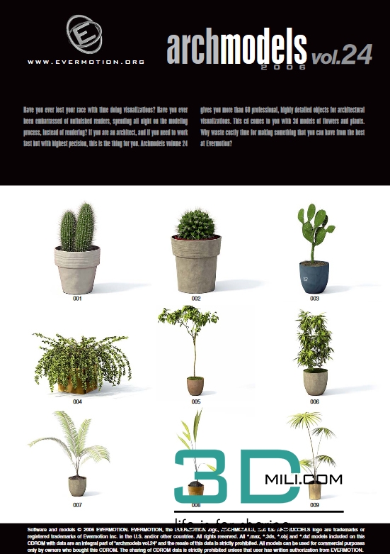 Evermotion Archmodels Vol 24: Plants - 3DMili 2025 Download 3D Model ...