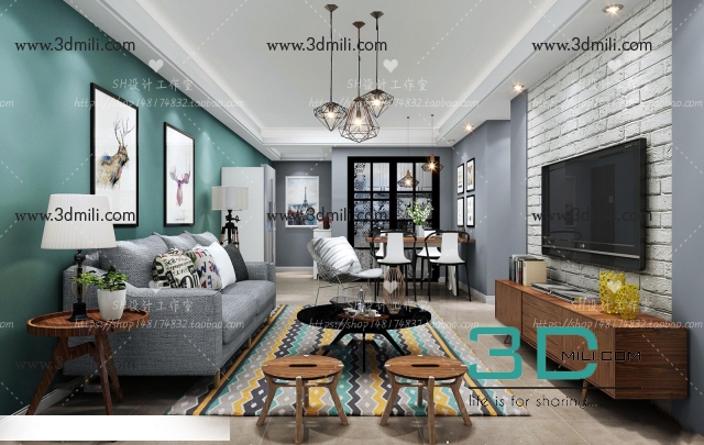 169. Sell Album Scandinavian Living Room Design 04 - 3DMili 2024 ...