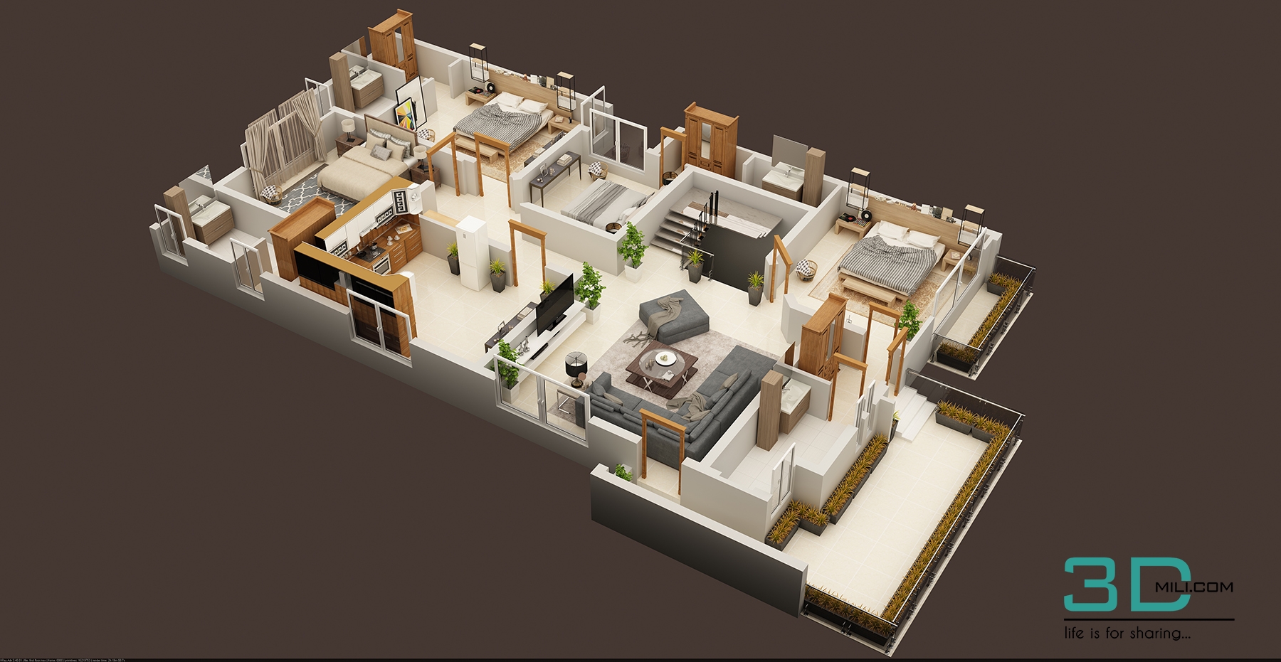 3d-floor-plan-of-residential-house-first-floor-plan-3dmili-2024-download-3d-model-free-3d