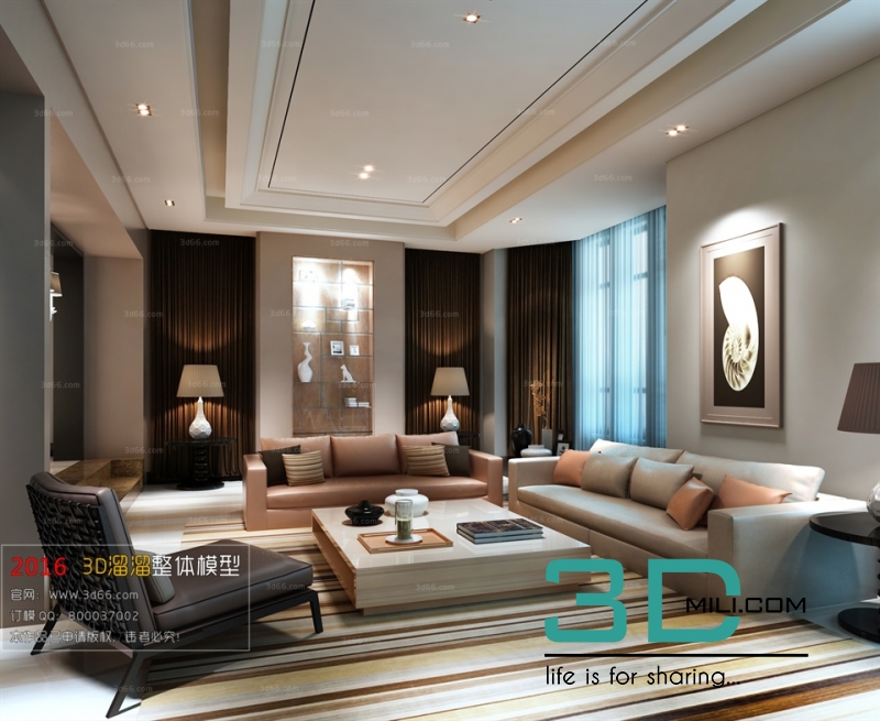 107. MODERN LIVING ROOM 3dsmax File Free Download - 3DMili 2025 ...