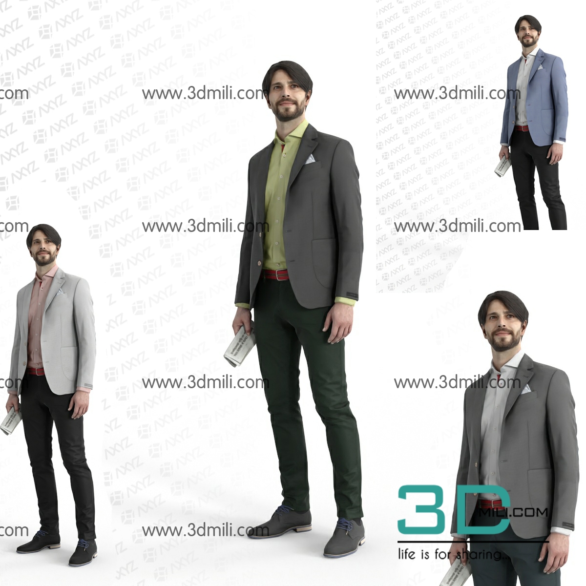 24. Render People Free Download - 3DMili 2025 Download 3D Model - Free ...
