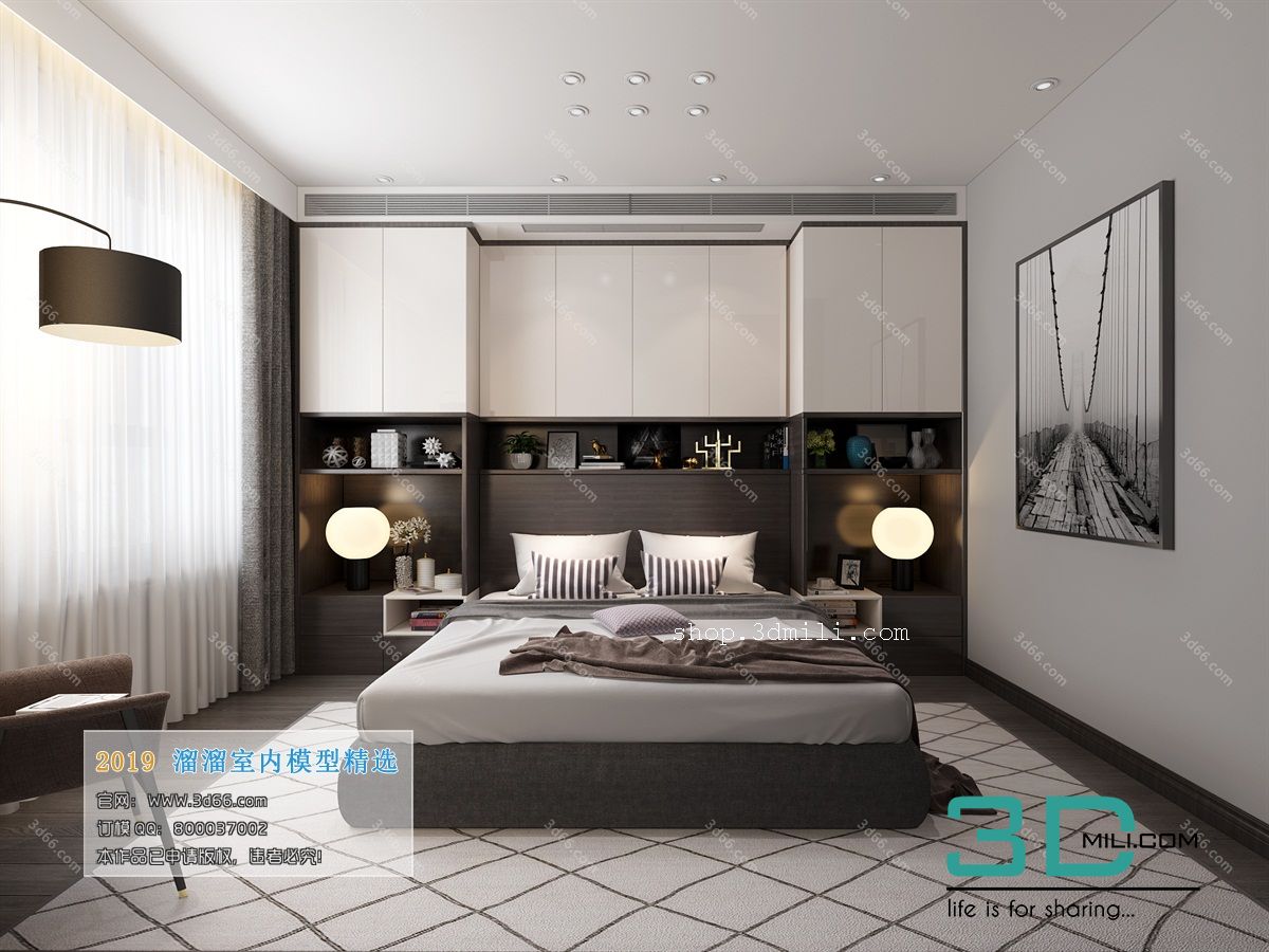 37. Bedroom morden style 3dsmax file - 3d66 Free download - 3DMili 2024 ...