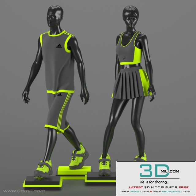 Adidas cloth set - 3DMili 2024 - Download 3D Model - Free 3D Models ...