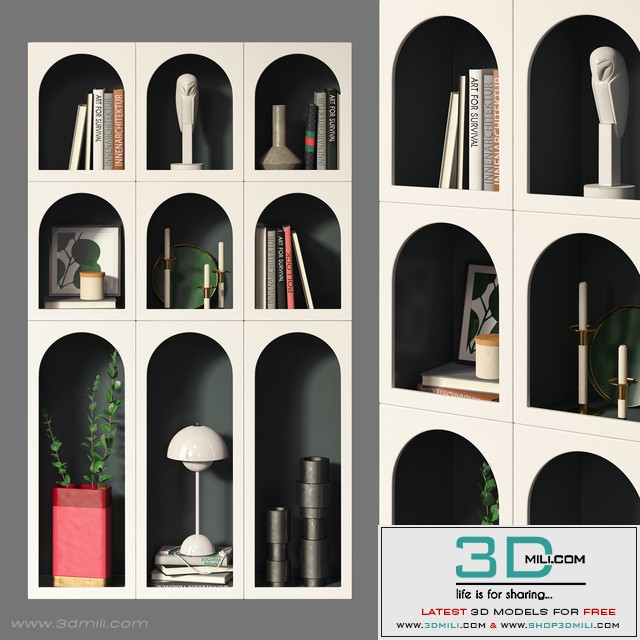 Bookcase Bonaldo set 03