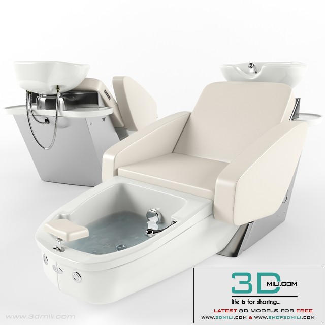 Maletti Mercury Air Massage wash unit with pedicure bowl