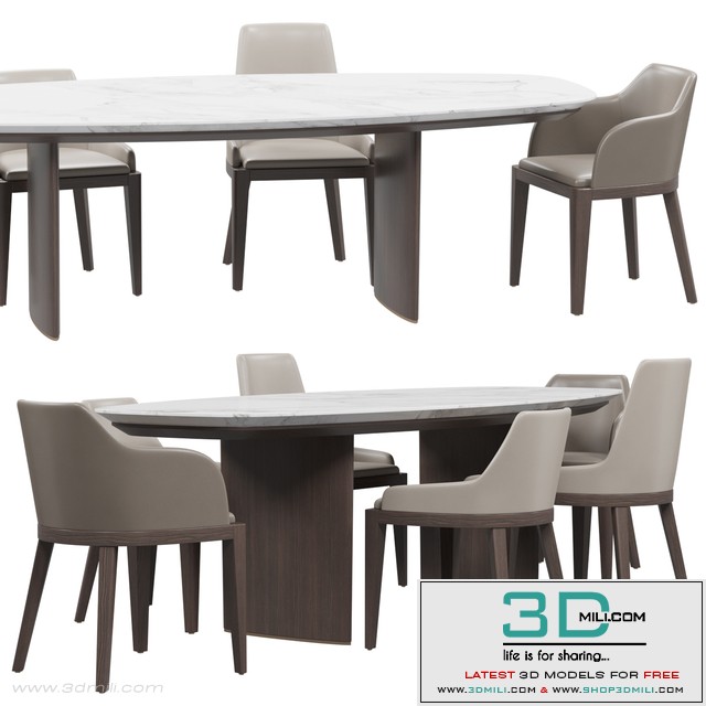 Misura Emme Cleo Chairs and Ala Table