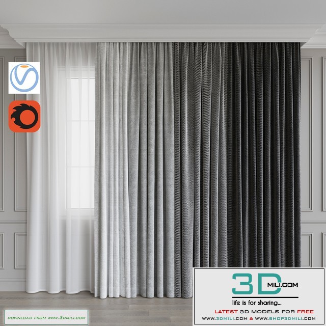 A set of curtains 9. Gray gamma
