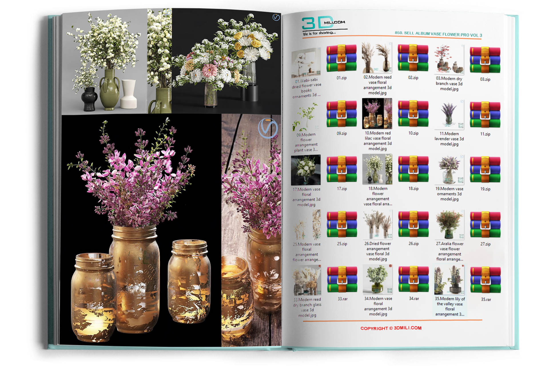 850. Sell Album Vase Flower PRO Vol 3