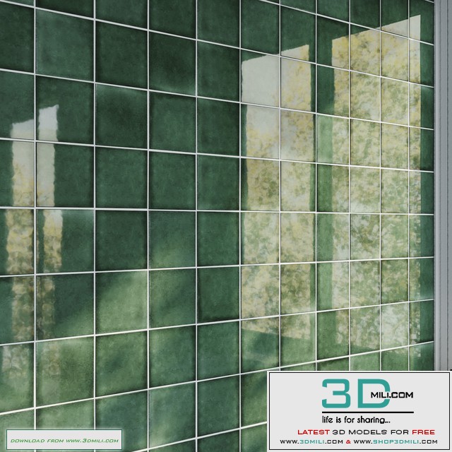 Ceramic tile set 09 – Green ceramic
