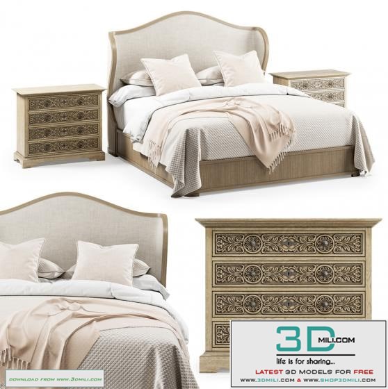 California King Bed  Floresville Bachelors Chest