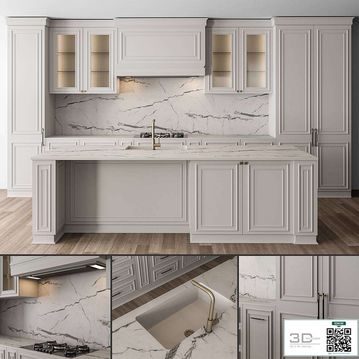 Kitchen NeoClassic – White Set 66