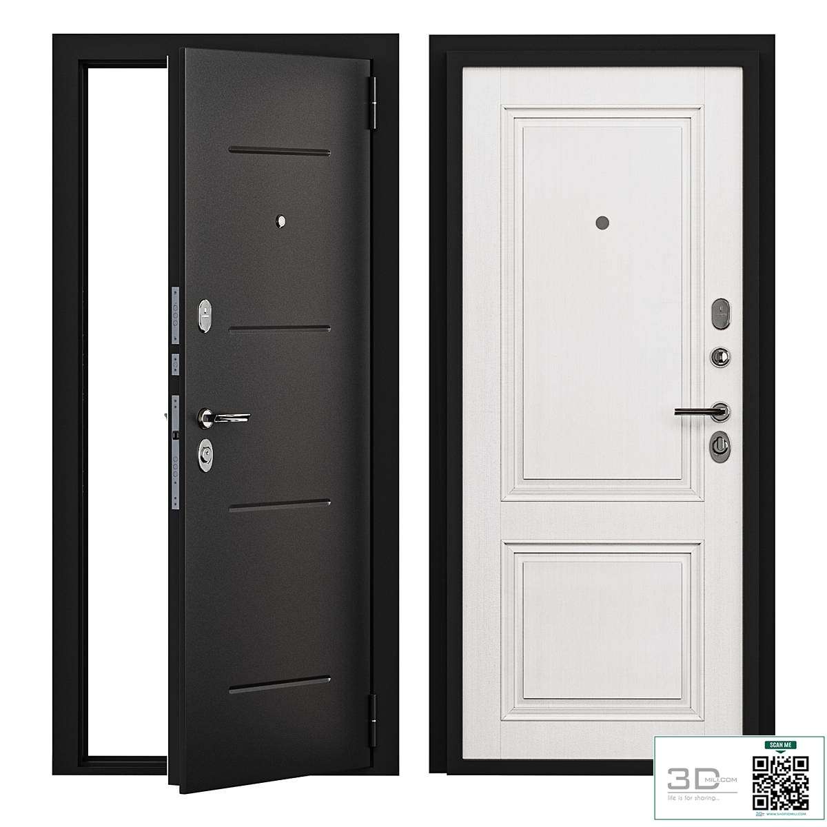 Entrance door metal STEEL DOOR PORTA S 104.К32 BIANCO VERALINGA