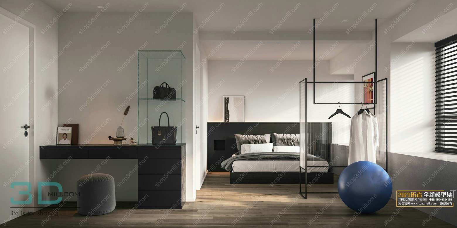 Bedroom Mordern Style 90 3D Model Free Download