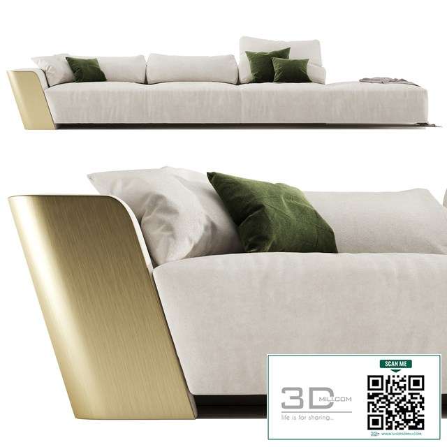 Metropol – Modular modern sofa in leather Laurameroni