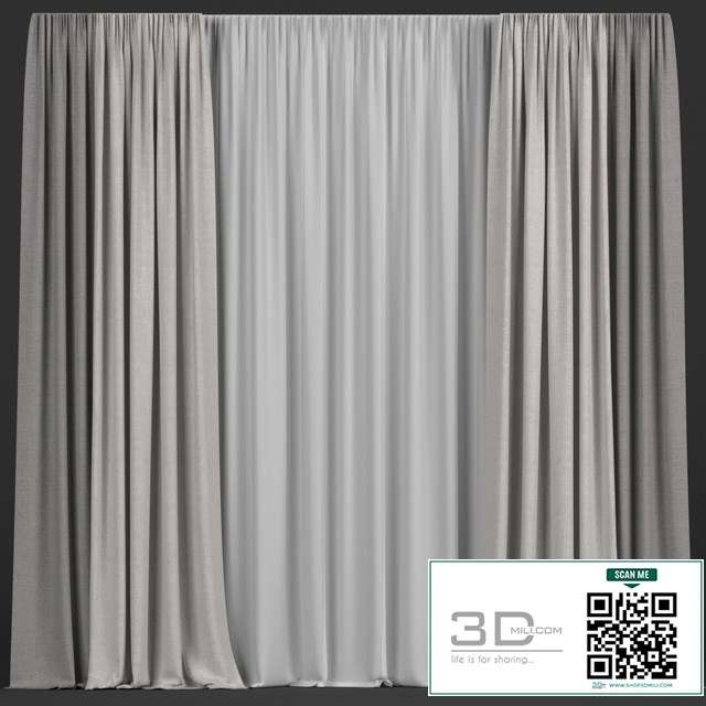 Curtains with tulle