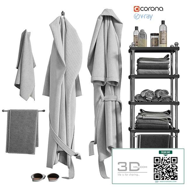 White robe and towels