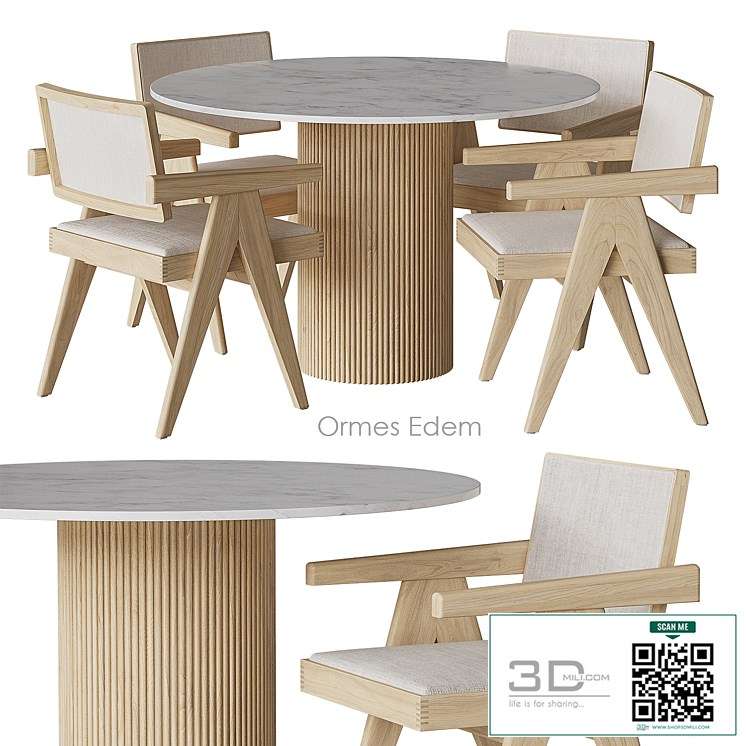 Ormes Edem Table and chairs by Cosmo