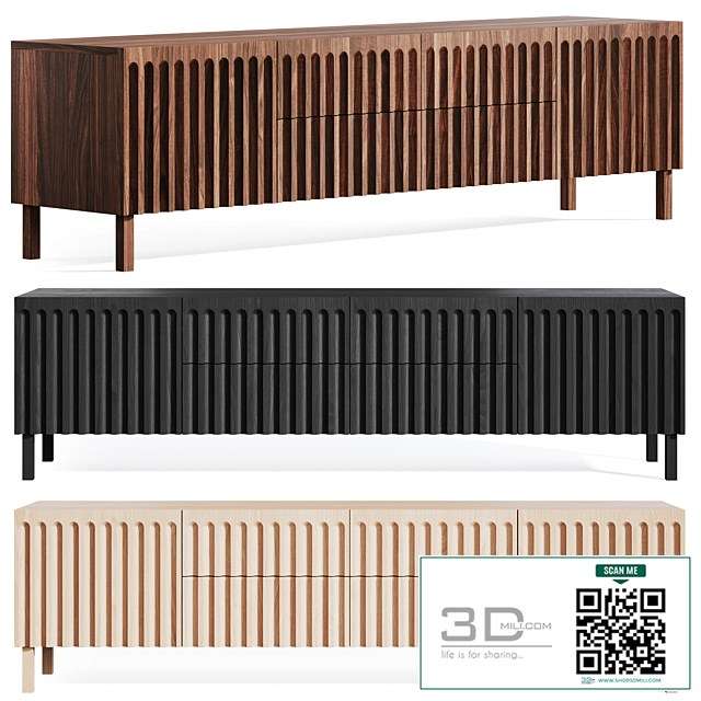 FLUTED (MEDIA) CABINET by Galvin Brothers