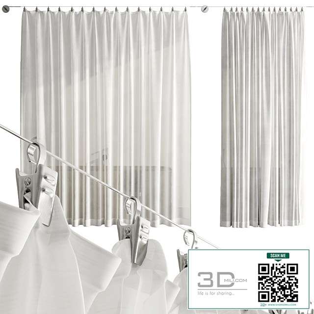 Bathroom Curtains pinned by clamp