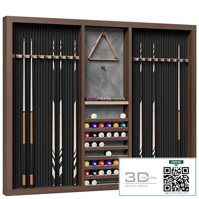 Billiard Wall Rack