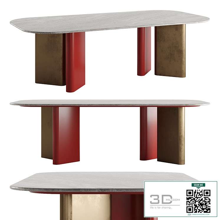 ONNO Rectangular Table by Marelli