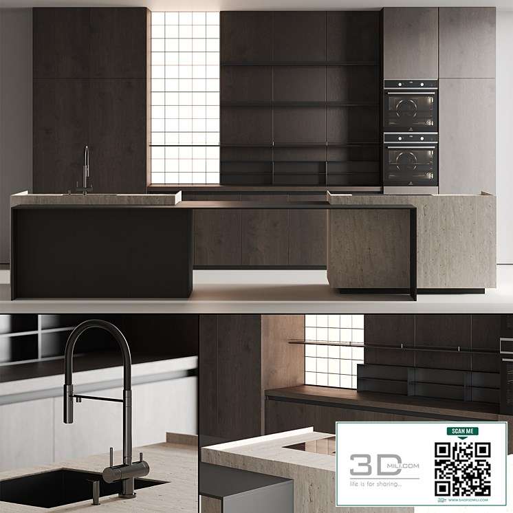 Modern kitchen with island 13