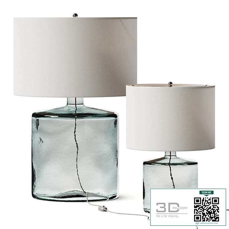 Pottery Barn Mallorca Recycled Glass Table Lamps