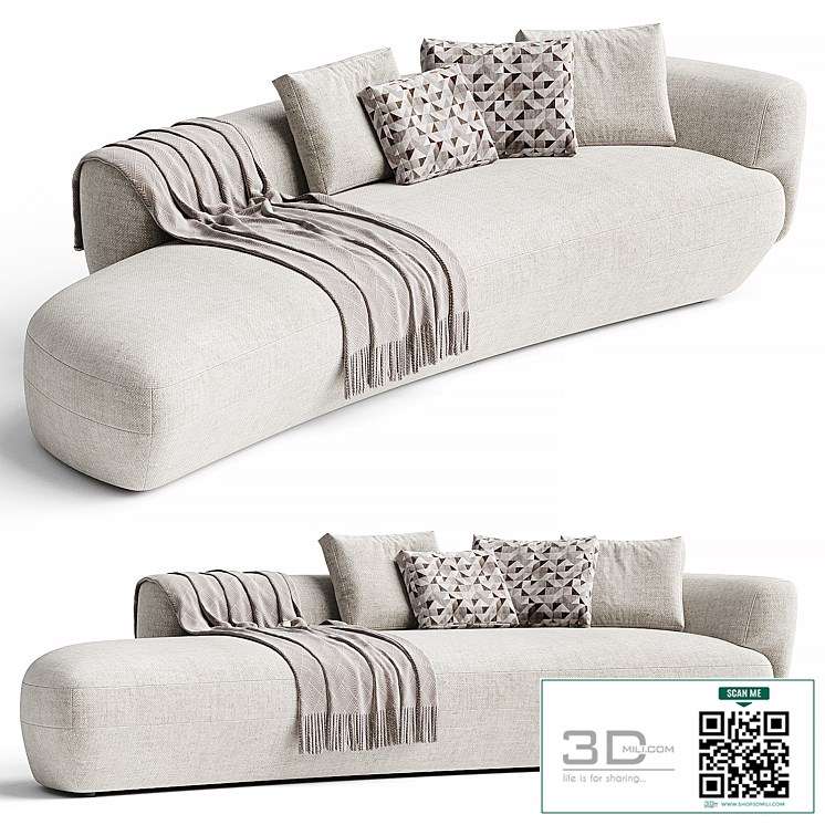 360 CONFIDENT | Curved sofa By Vibieffe