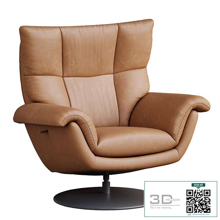 Deacon Leather Swivel Recliner armchair