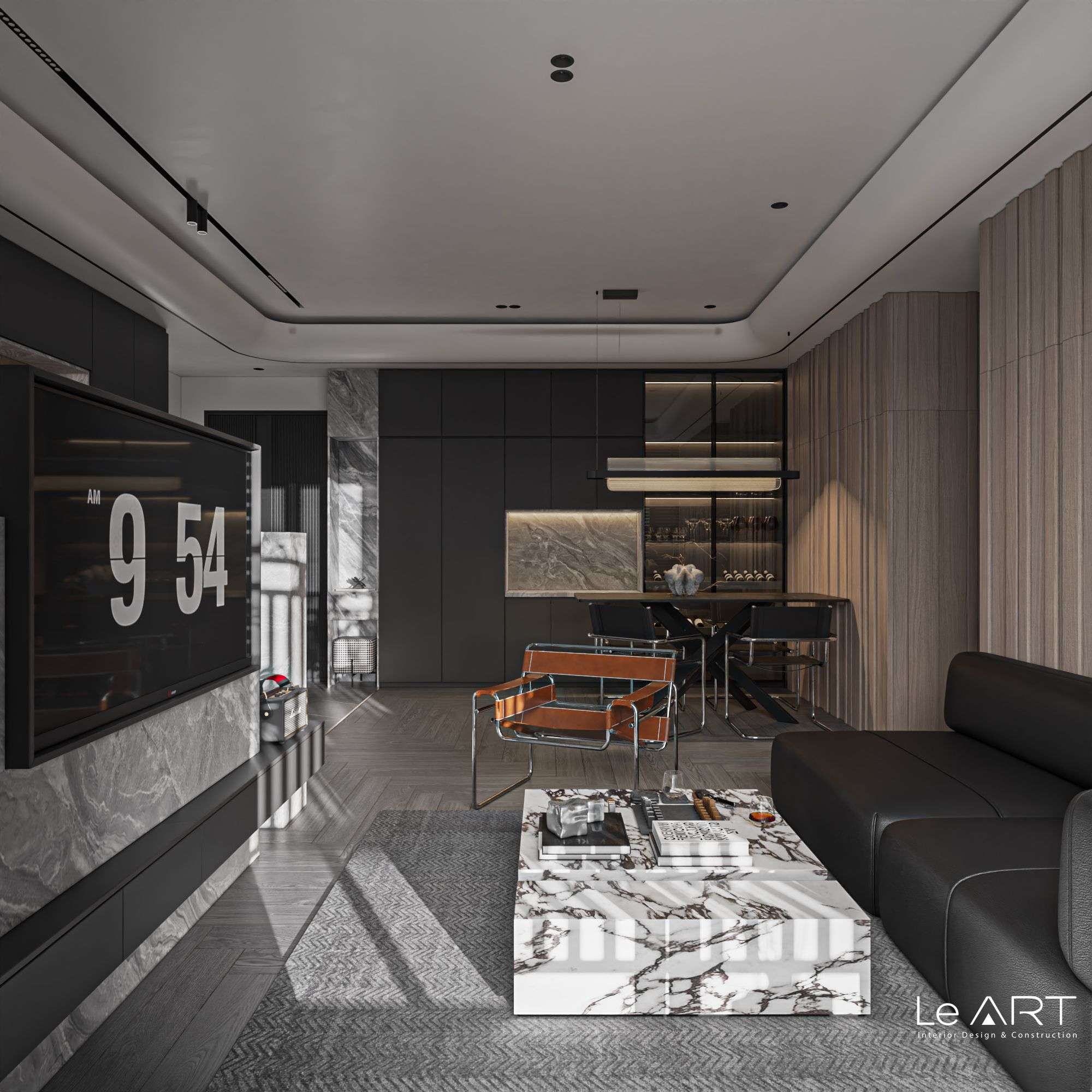 Modern living room 01 3D 3dsmax Files By Le ART Free download