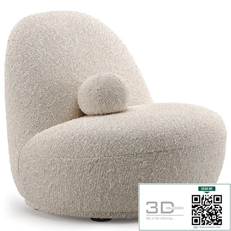 Dantone Home, Terry Armchair - 3DMili 2025 Download 3D Model - Free 3D ...