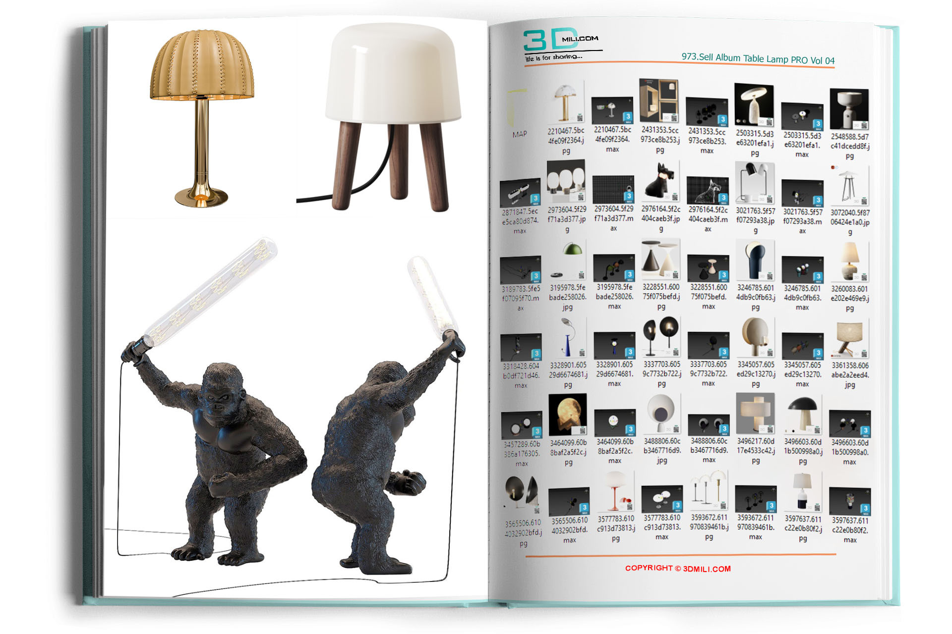 973.Sell Album Table Lamp PRO Vol 04