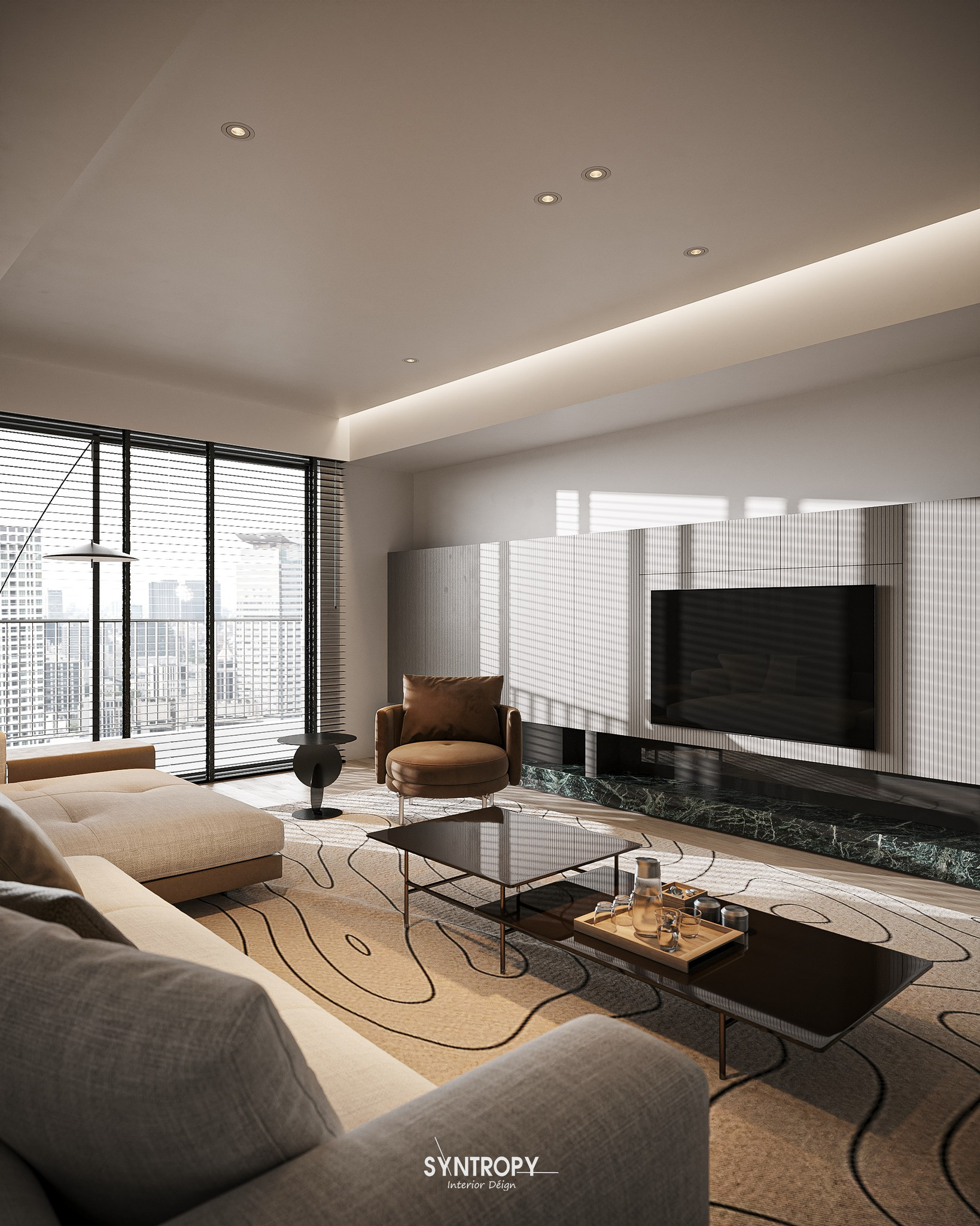 Living Room  Interior 3D Model Download by Syntropy