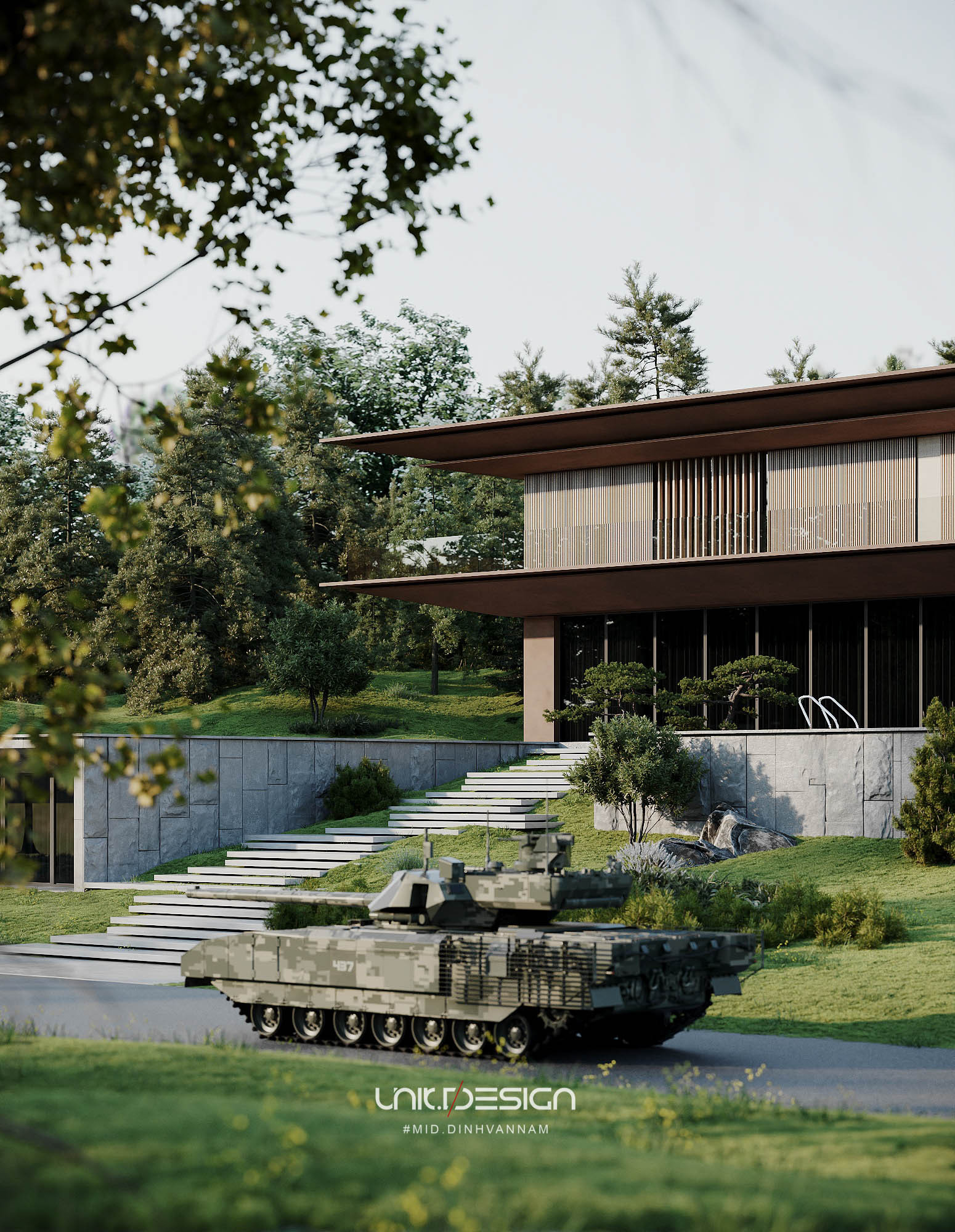 Villa 3D Model of Designed by Dinh Van Nam