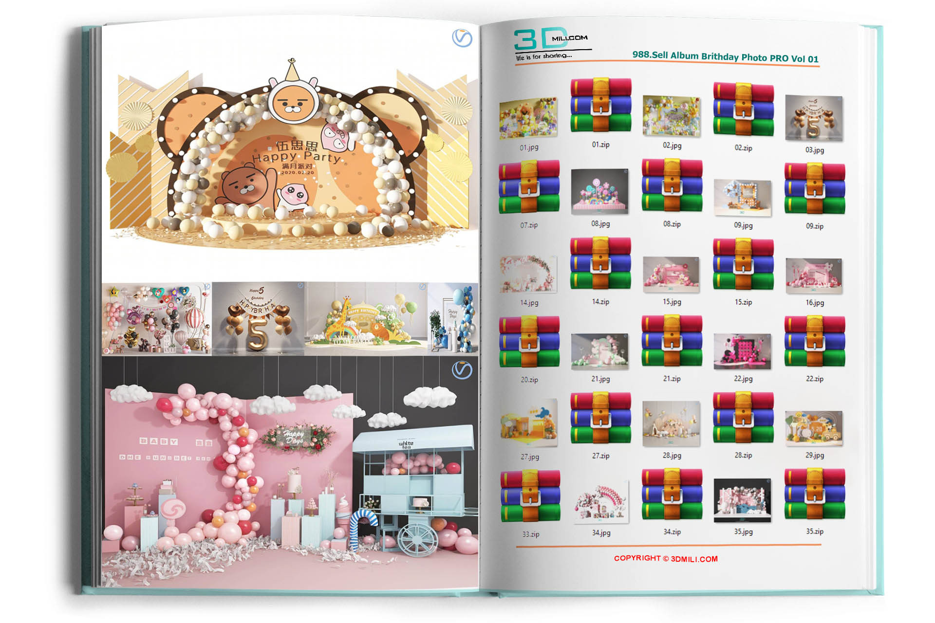 988.Sell Album Brithday Photo PRO Vol 01