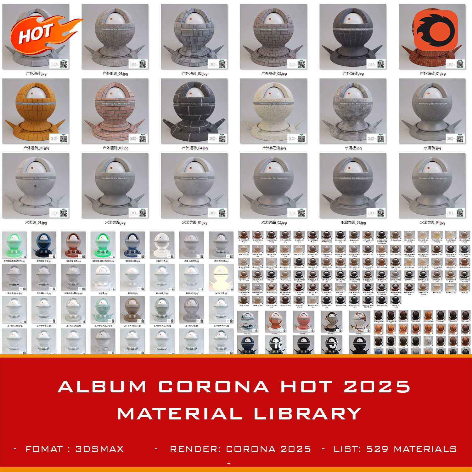 Album CORONA HOT 2025 Material Library